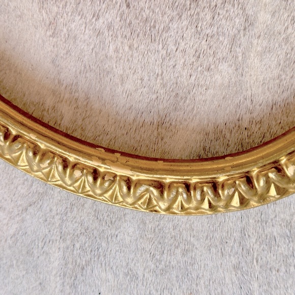 VINTAGE Shabby Chic Bows Gold Oval Wooden Empty Frame 11” x 13” Opening 9.5 x 7 - Picture 8 of 16